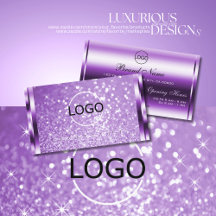 Lyxe Lila Glitter Luminous Stars och Logotyp