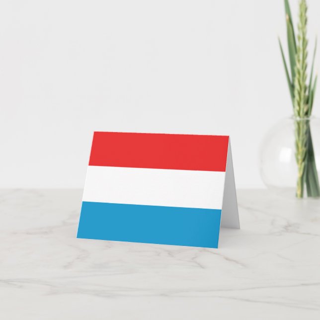 Lyxemburg Flagga Notkort Kort (Framsida)
