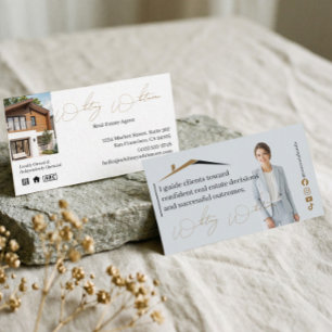 Lyxfastighetsmäklare Elegant Foto Företagskort Visitkort