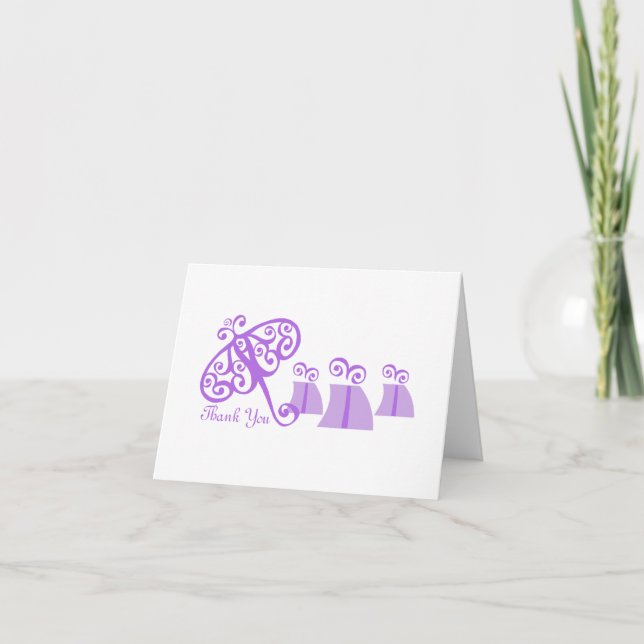 Lyxfe/ Tack/ Violett Tack Kort (Framsida)