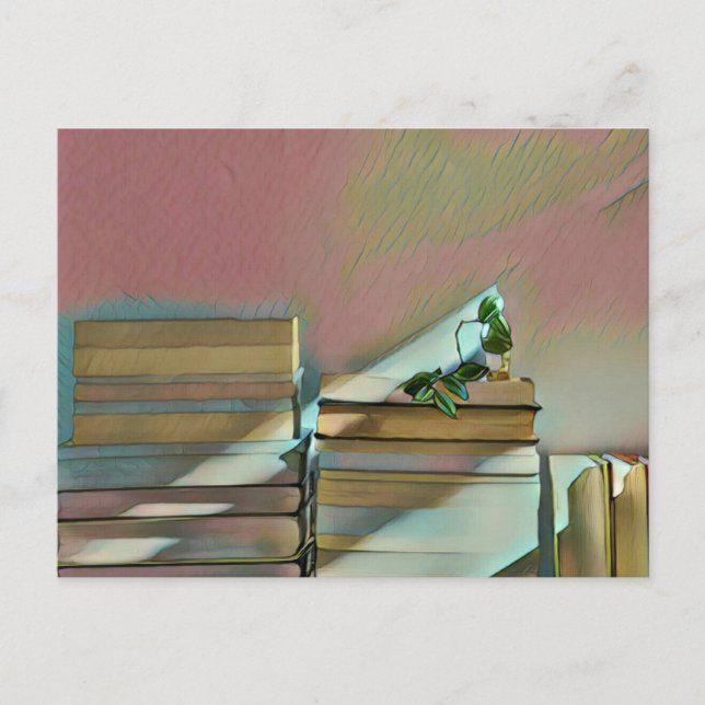 Lyxgåvor till bok älskare vykort (Framsida)