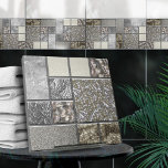 Lyxglas, Snäcka och Metall-geometri N4 Kakelplatta<br><div class="desc">Den här vackra plattan är en del av min lyxglassamling,  Snäcka och Metall. Använda det ensam eller i kombination med andra plattor för att skapa bedövningsutseende i badrummet eller duschen - t.ex. dekorationsmosaik bakom blandaren eller badkaret,  eller använda dem för hantverk - i bord eller vid plattan spegel ram.</div>