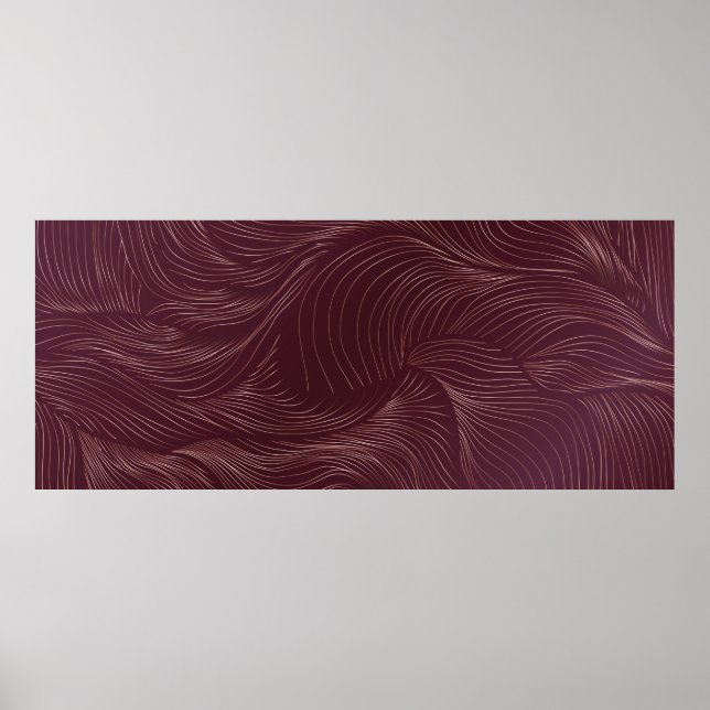 Lyxgolden tapet. Art Deco Mönster. Vintage Poster (Framsidan)