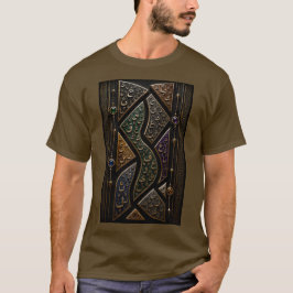 Lyxig 3D arabisk bokstavsmosaik abstrakt T Shirt