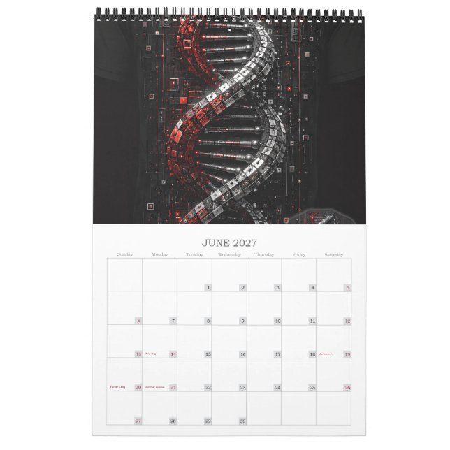 Lyxig 3D-konst 2027 kalender (Jun 2027)