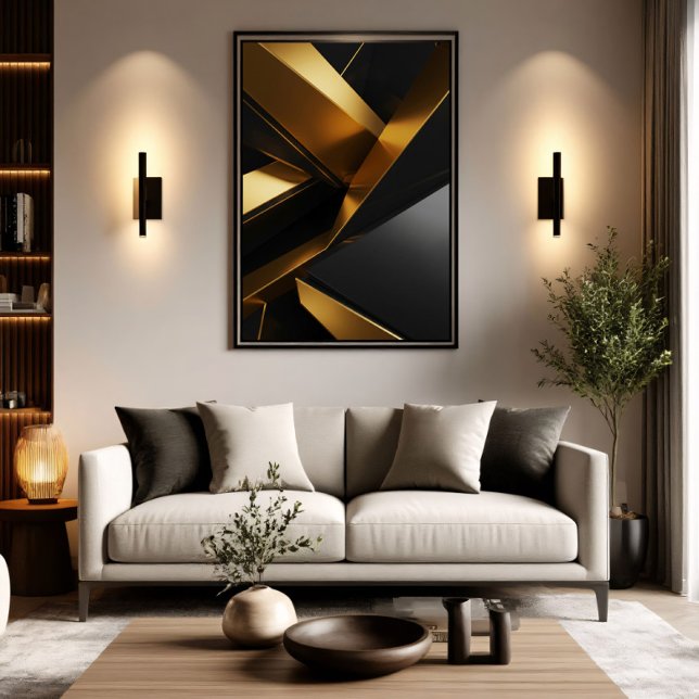 Lyxig 3D-vägg Modern Metallisk Design Poster (Skapare uppladdad)
