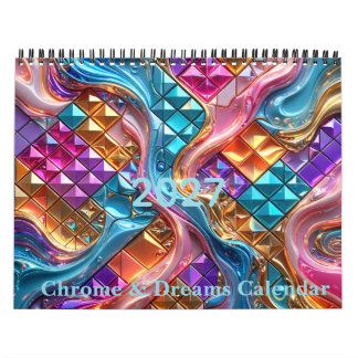 Lyxig Abstrakt 3D Mozaik Kalender 2027