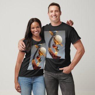Lyxig Abstrakt Planet Med Celestiala Inslag T Shirt