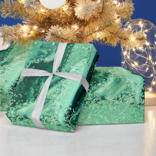 Lyxig ädelstensmarmor Grön glitteragat Presentpapper