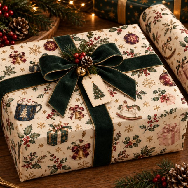 Lyxig akvarell julklappspapper presentpapper (Skapare uppladdad)