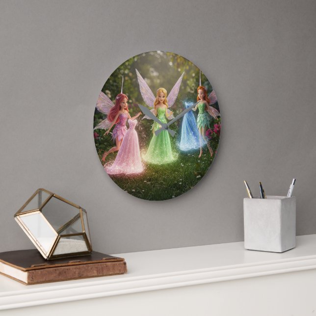 Lyxig änglabröllopsfest stor klocka (Kontor)