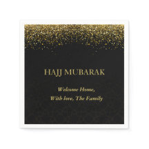 Lyxig arabisk kalligrafi Hajj Mubarak i guld