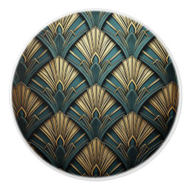 Lyxig Art Deco-fläktsdesign Knopp