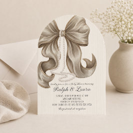 Lyxig baby shower med tema båge för flicka inbjudningar