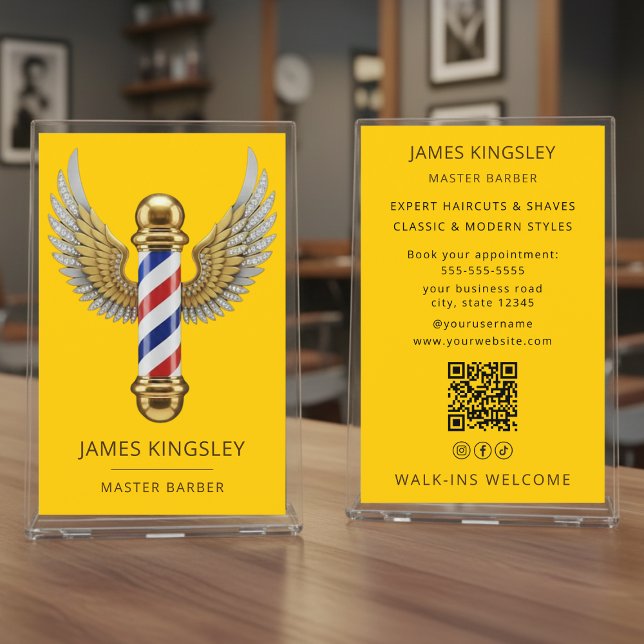 Lyxig Barber Stång Frisyr Professionell Barbershop Flygblad (Skapare uppladdad)