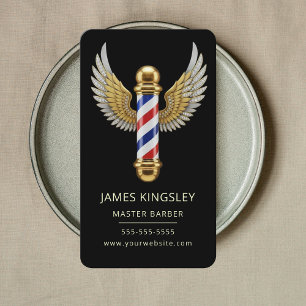 Lyxig Barber Stång Frisyr Professionell Barbershop Visitkort