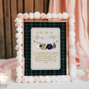 Lyxig  Björnrandig Baby Shower Mamma Mage Lek Poster