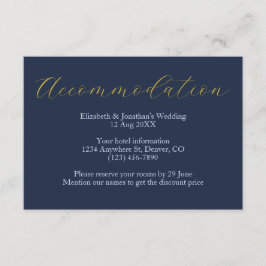 Lyxig blå bröllopsinredning tilläggskort