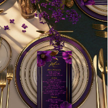 Lyxig Blommig Lila Lysande Violetta Bröllop 