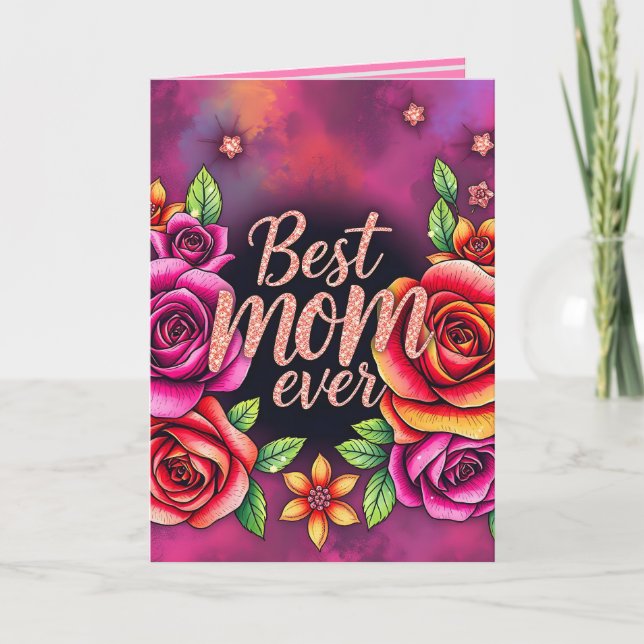 Lyxig Blommigt Modern Gift-samling Kort (Framsida)