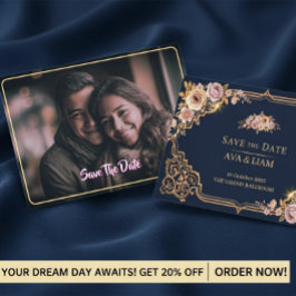 Lyxig Blomster Spara Datumet