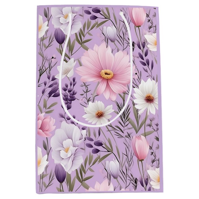 Lyxig Boho Vattenfärg Blommig Medel Elegant (Framsidan)