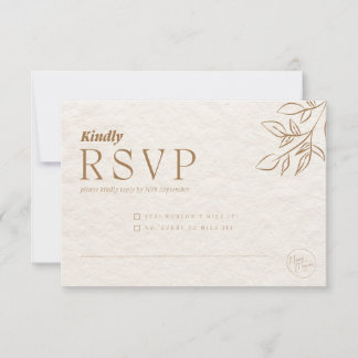 Lyxig Botanisk Bröllops-RSVP-Kort | Matchande Bröl OSA Kort