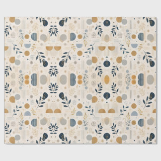 Lyxig Botanisk Guld Geometrisk Inpackningspapper | Presentpapper