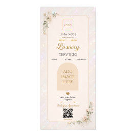 Lyxig botanisk pärlbeautysalong reklamkort