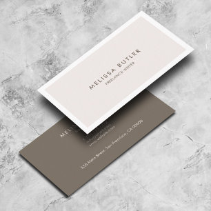 Lyxig Boutique Mjuk Beige Minimal Visitkort