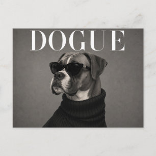 Lyxig Boxer Hund Porträtt Vykort