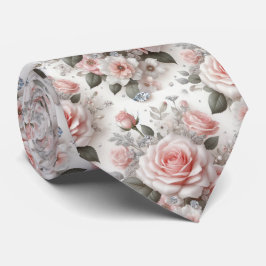 Lyxig bröllopsslips | Rosa rosor & diamanter Slips