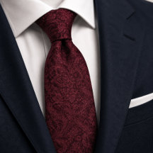 Lyxig Burgundervin Barock Damast Jacquard