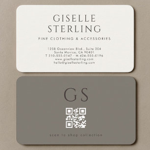 Lyxig Chic Boutique Mode QR-kod Visitkort