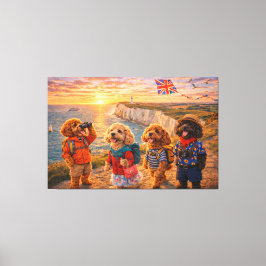 Lyxig Cockapoo brittisk kustväggkonst Canvas