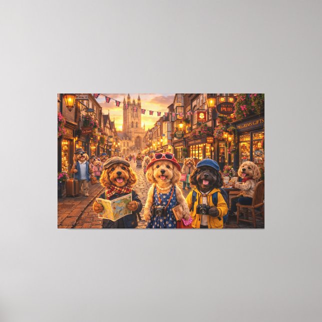 Lyxig Cockapoo Canterbury Väggkonst Canvas (Framsida)