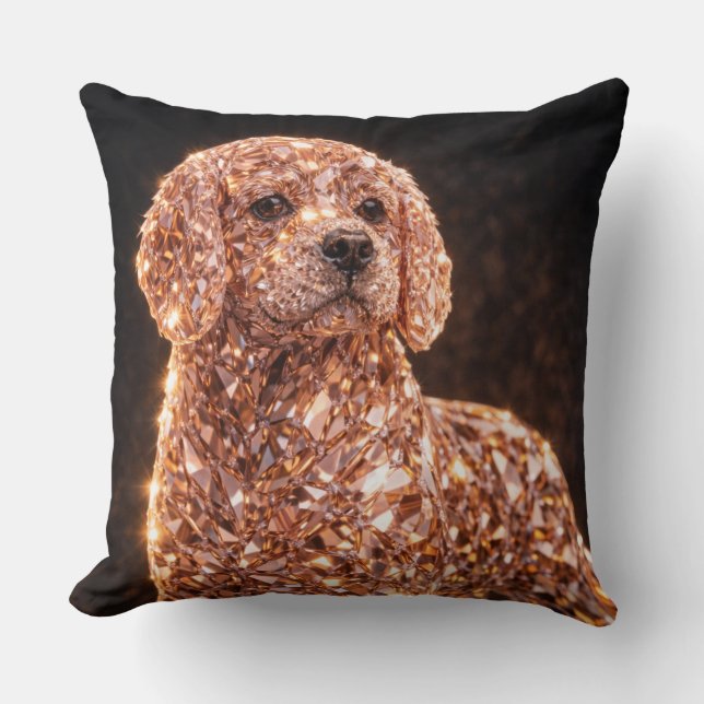 Lyxig Cockapoo Konst Kudd | Elegant Hund Dekoratio Kudde (Framsida)