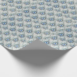 Lyxig design för påfågelfjäder som slår in papper presentpapper