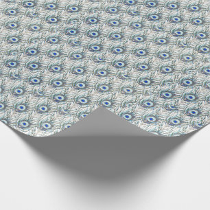 Lyxig design för påfågelfjäder som slår in papper presentpapper