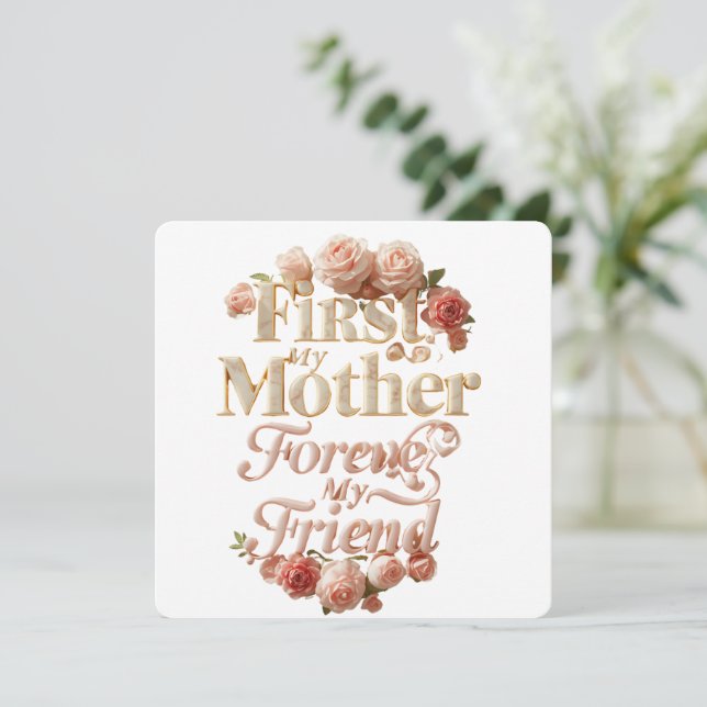 Lyxig design med citat för mor och dotter | Mjukt  Kort (Stående Fram)