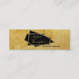Lyxig Elegant Guld Glitter Marmor Skrift Mini Visitkort