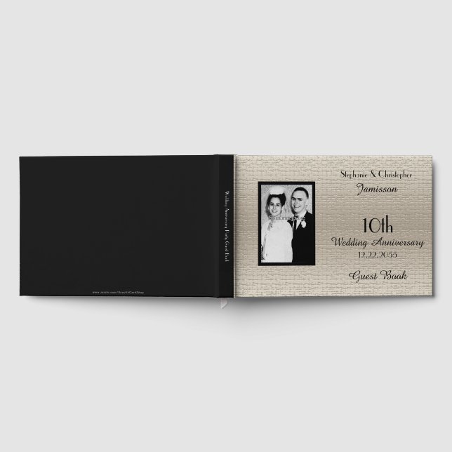 Lyxig Elegant Jubileumsfest Foto Gästbok (Full)