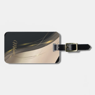 Lyxig Elegant svart beige guld professionell Bagagebricka