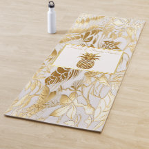 Lyxig Elfenben och Guld Palm Business Monogram
