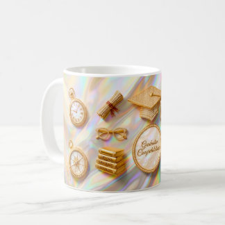 Lyxig examensmugg – Elegant guldlock och diplom Kaffemugg