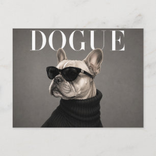 Lyxig fransk Bulldog Hund Porträtt Vykort