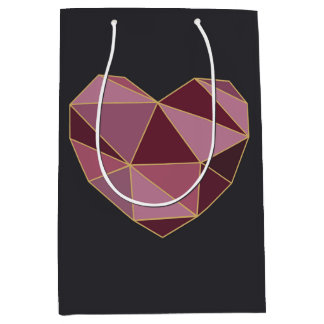 Lyxig geometrisk hjärtpresentpåse