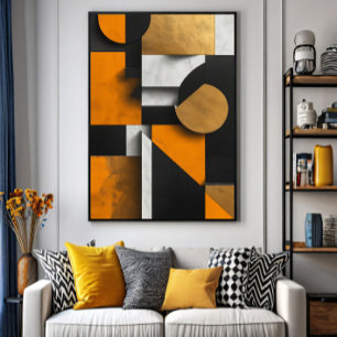 Lyxig geometrisk komposition poster