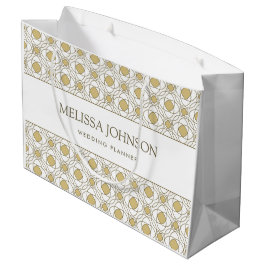 Lyxig geometrisk papperspresentbagge i guld