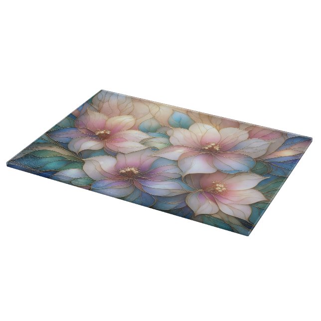Lyxig glasskärbräda för blommor (Hörn)
